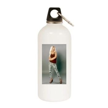 Christina Aguilera White Water Bottle With Carabiner