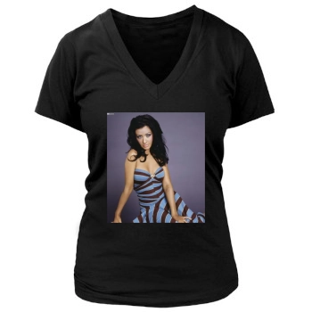 Christina Aguilera Women's Deep V-Neck TShirt