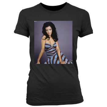 Christina Aguilera Women's Junior Cut Crewneck T-Shirt