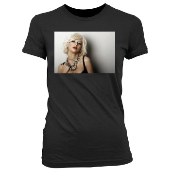 Christina Aguilera Women's Junior Cut Crewneck T-Shirt