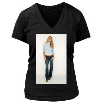 Estella Warren Women's Deep V-Neck TShirt