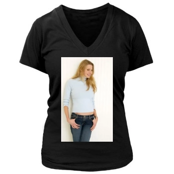 Estella Warren Women's Deep V-Neck TShirt