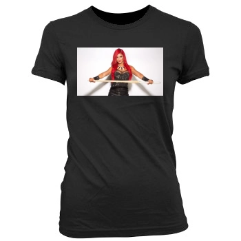 Eva Marie Women's Junior Cut Crewneck T-Shirt