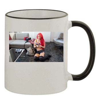 Eva Marie 11oz Colored Rim & Handle Mug