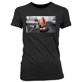 Eva Marie Women's Junior Cut Crewneck T-Shirt