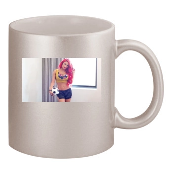 Eva Marie 11oz Metallic Silver Mug