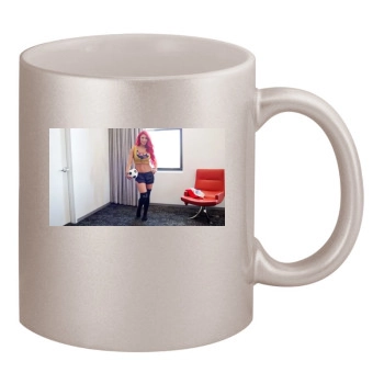 Eva Marie 11oz Metallic Silver Mug