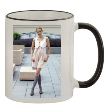 Eva Padberg 11oz Colored Rim & Handle Mug