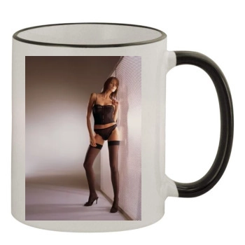 Eva Padberg 11oz Colored Rim & Handle Mug