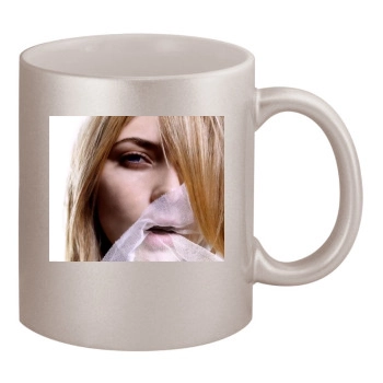 Eva Padberg 11oz Metallic Silver Mug