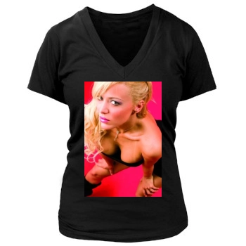 Evangelina Anderson Women's Deep V-Neck TShirt