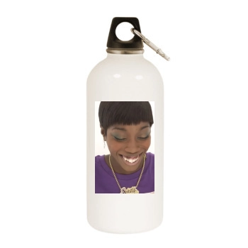 Estelle White Water Bottle With Carabiner