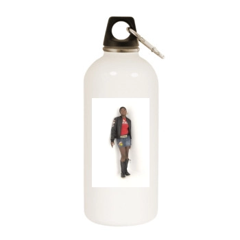 Estelle White Water Bottle With Carabiner