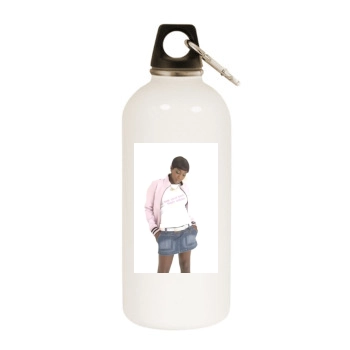 Estelle White Water Bottle With Carabiner