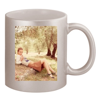 Eva Herzigova 11oz Metallic Silver Mug