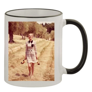 Eva Herzigova 11oz Colored Rim & Handle Mug