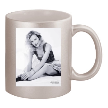 Eva Herzigova 11oz Metallic Silver Mug