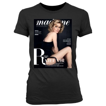 Eva Herzigova Women's Junior Cut Crewneck T-Shirt