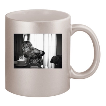 Eva Herzigova 11oz Metallic Silver Mug