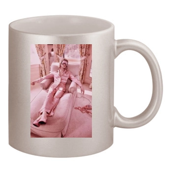 Eva Herzigova 11oz Metallic Silver Mug