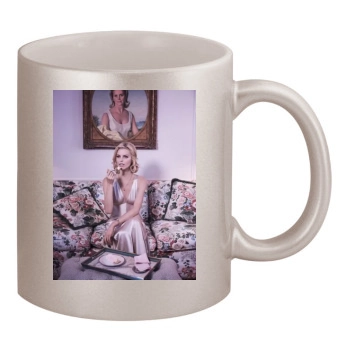 Eva Herzigova 11oz Metallic Silver Mug