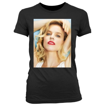 Eva Herzigova Women's Junior Cut Crewneck T-Shirt