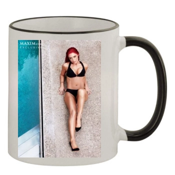 Eva Marie 11oz Colored Rim & Handle Mug