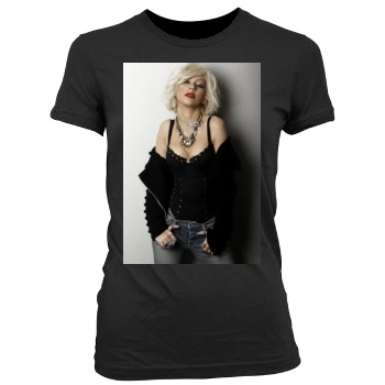 Christina Aguilera Women's Junior Cut Crewneck T-Shirt