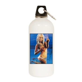 Christina Aguilera White Water Bottle With Carabiner