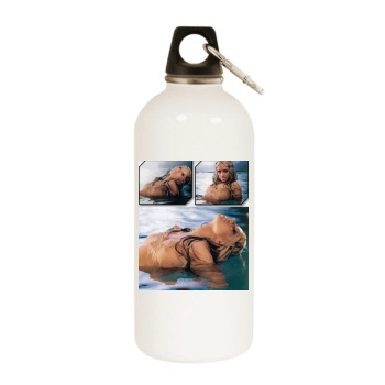 Christina Aguilera White Water Bottle With Carabiner