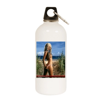 Christina Aguilera White Water Bottle With Carabiner