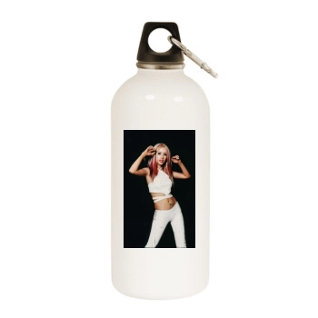 Christina Aguilera White Water Bottle With Carabiner