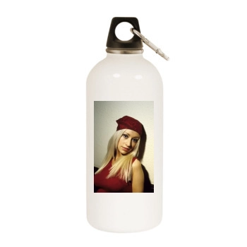 Christina Aguilera White Water Bottle With Carabiner