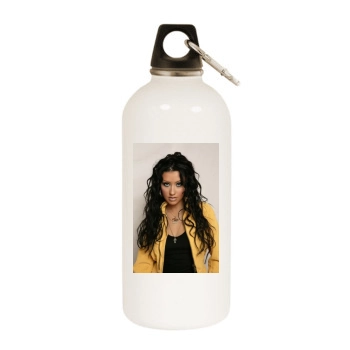 Christina Aguilera White Water Bottle With Carabiner