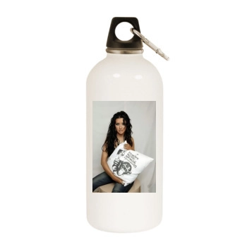 Christina Aguilera White Water Bottle With Carabiner