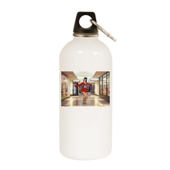 Christina Aguilera White Water Bottle With Carabiner