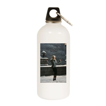 Christina Aguilera White Water Bottle With Carabiner