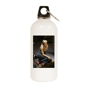 Christina Aguilera White Water Bottle With Carabiner