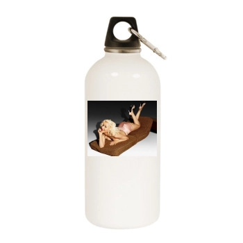 Christina Aguilera White Water Bottle With Carabiner