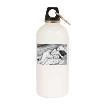 Christina Aguilera White Water Bottle With Carabiner