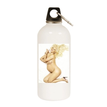 Christina Aguilera White Water Bottle With Carabiner