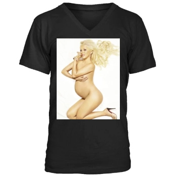 Christina Aguilera Men's V-Neck T-Shirt