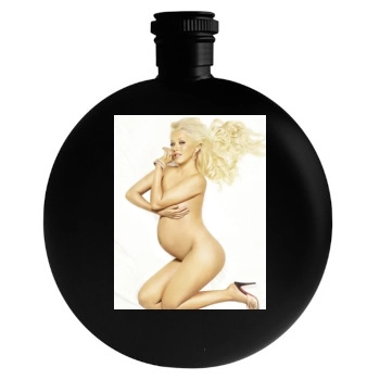 Christina Aguilera Round Flask