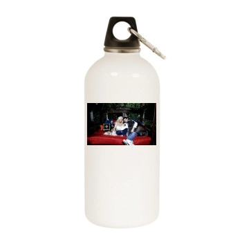 Christina Aguilera White Water Bottle With Carabiner