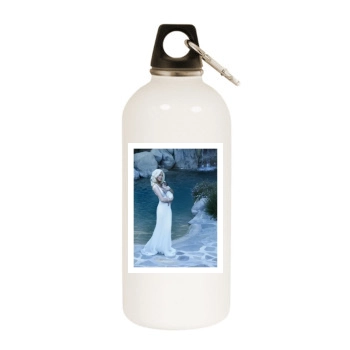 Christina Aguilera White Water Bottle With Carabiner