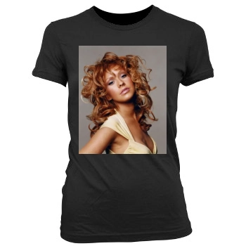 Christina Aguilera Women's Junior Cut Crewneck T-Shirt