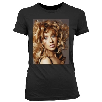 Christina Aguilera Women's Junior Cut Crewneck T-Shirt