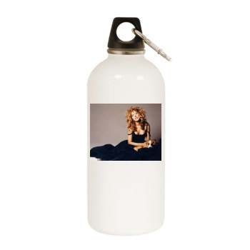 Christina Aguilera White Water Bottle With Carabiner