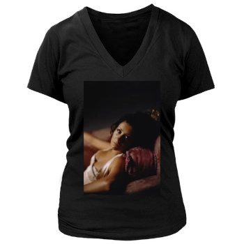 Christina Aguilera Women's Deep V-Neck TShirt