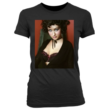 Christina Aguilera Women's Junior Cut Crewneck T-Shirt